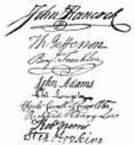 Declaration of Independance adopted