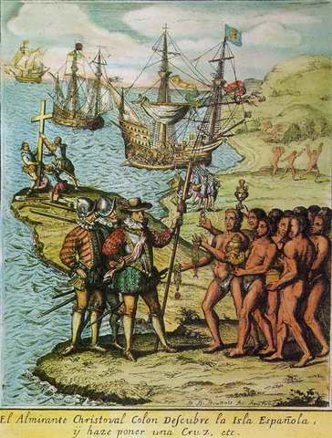 Columbus anchored on Cabo del Isleo