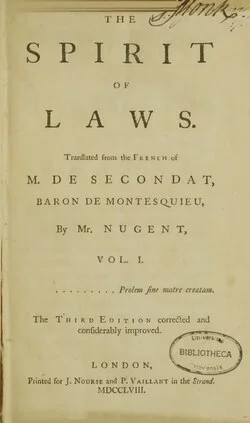 Spirit of laws is published