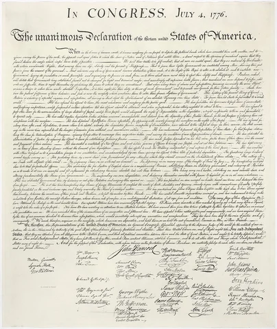 Declaration of Independence signed