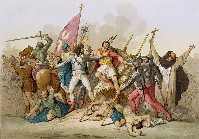 Spanish forces meet the Inca