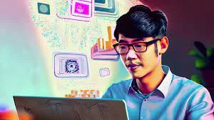 Curso en línea con video en movimiento.