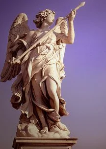 engel met speer op Ponte Sant'Angelo