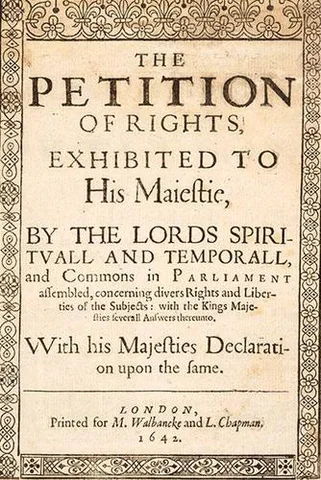 Petition of Right signed