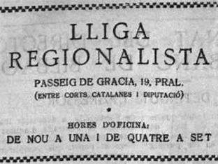 Lliga Regionalista de Catalunya.