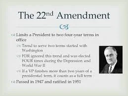The 22nd amendment was created.