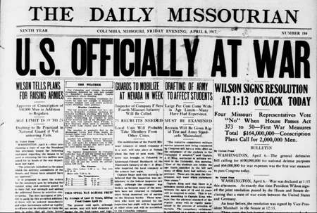 The United States Enters World War I