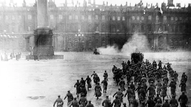 Bolshevik storm the Winter Palace