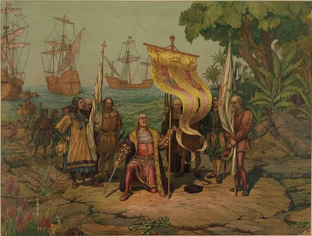 Descubrimiento de América por Cristóbal Colón.