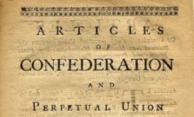 ARTICLES OF CONFEDERATION WRITTEN