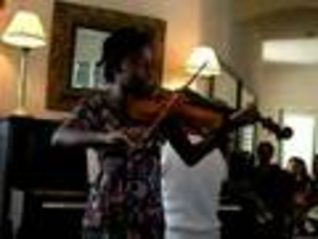 I started playing the violin.