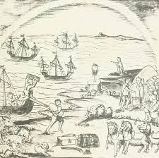 Llegada de los españoles a las costas del Golfo de México