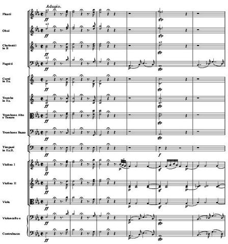 Exemple de notació musical actual (partitura utilitazada avui en dia)