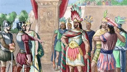 Primer encuentro documentado entre los aztecas y los españoles en la costa de Yucatán