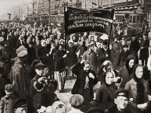 International Woman's Day march in Petrograd