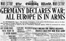 Beginning of WW1