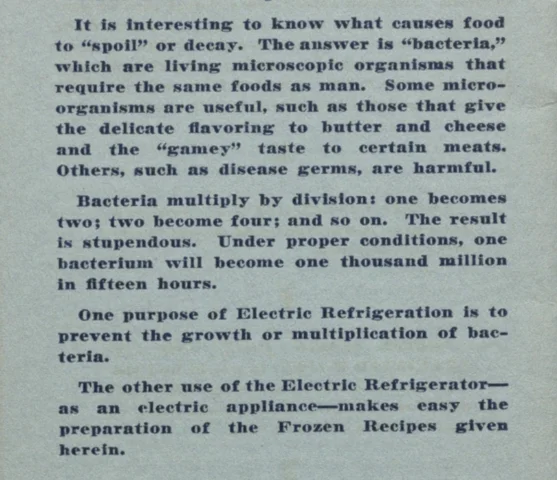 Excerpt Explaining Microorganisms in Food