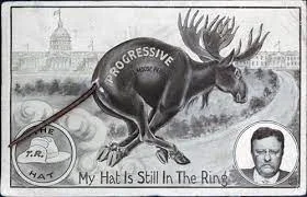 TR Runs for presidency in Bull-Moose Party