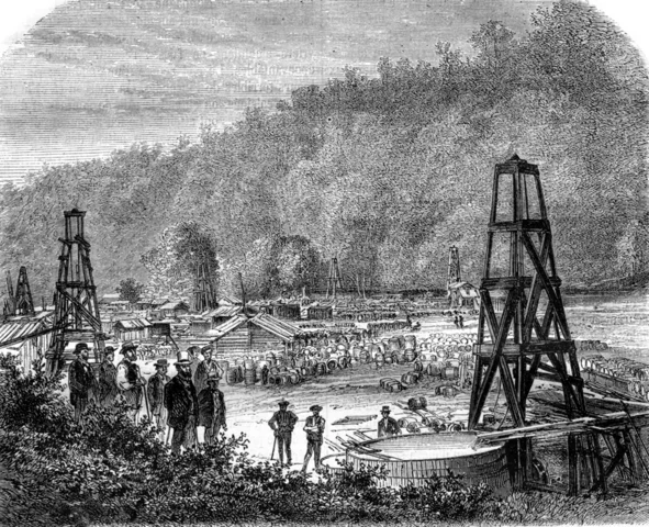 Descubrimiento de petróleo en Titusville, Pennsylvania: