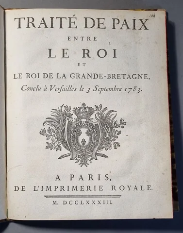 3 settembre 1783 Pace di Parigi e riconoscimento Indipendenza Americana