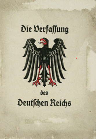 Weimar Constitution adopted