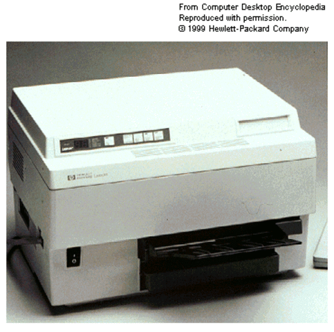When the first laser jet printer was announced