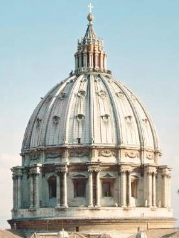 Kupola Bazilike Sv. Petra u Rimu; arhitekt: Michelangelo Buonaroti