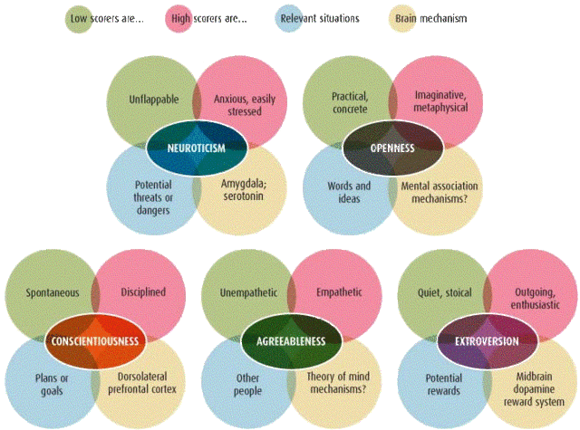 The Big Five personality traits, or OCEAN, was first introduced.