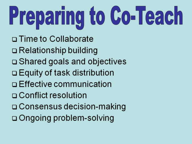 Lesson 3: Preparing to Co-Teach