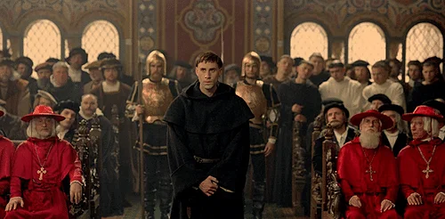 Diet of Worms, (donde Lutero se niega a retractarse de sus enseñanzas.)