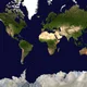 Large satellite map of the world