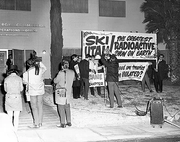 Anti-nuclear protest outside the AEC's Las Vegas