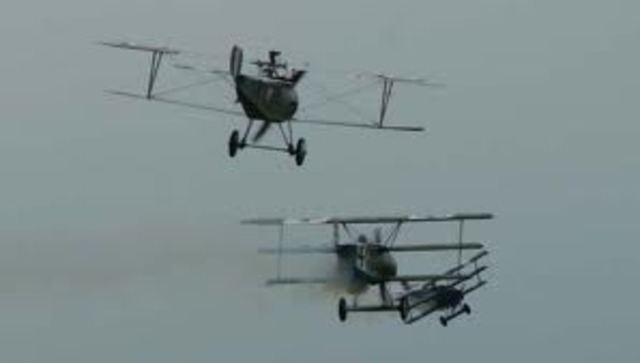 Richthofen shoots down his first plane.