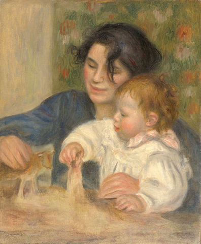 "Gabrielle Renard and infant son, Jean" By Pierre-Auguste Renoir