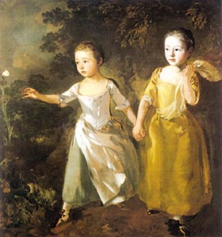 "Gainsborough`s Daughters Chasing a Butterfly" By Thomas Gainsborough