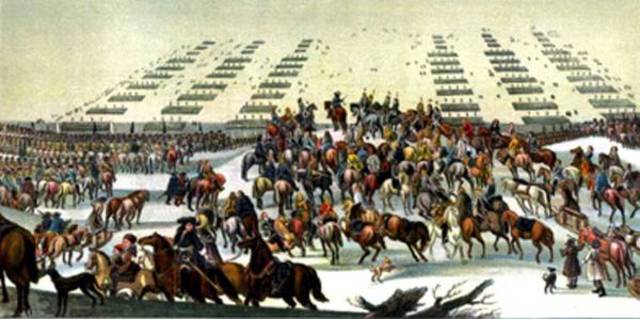 Karl Gustav tågar över bält.