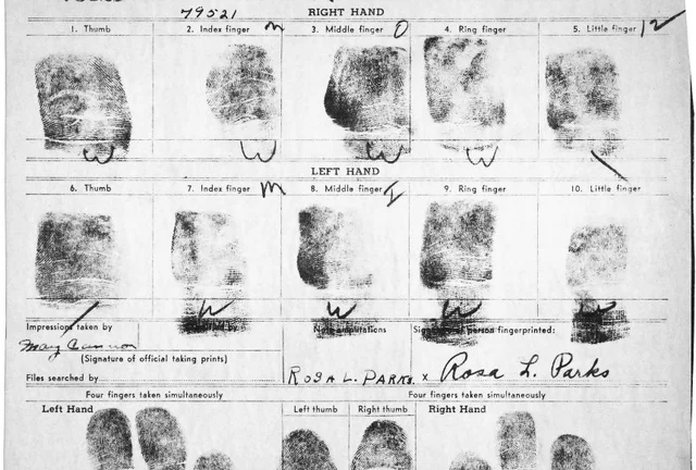 Rosa Parks Fingerprint File