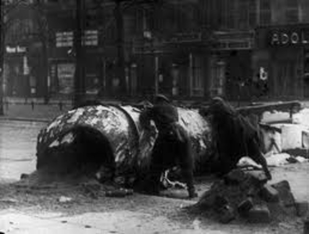 Mutiny breaks out among French and German soldiers