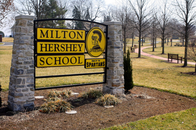 Milton and kitty open the Hershey School