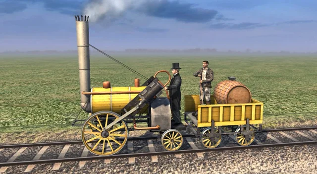 La locomotora de Rocket de Stephenson