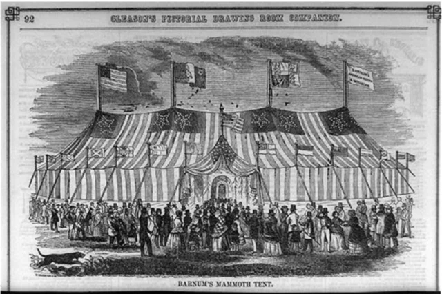 "P.T. Barnum's Grand Traveling Museum, Menagerie, Caravan, and Hippodrome" is Established