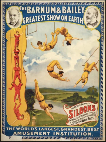 P.T. Barnum Merges with James Bailey to Form "Barnum & Bailey Circus"