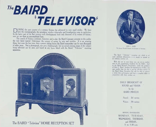 Uso del primer aparato de televisión comercial