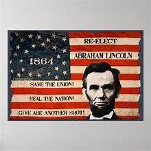 Abraham Lincoln wins re-election