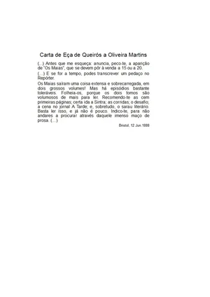 Carta ao seu amigo Oliveira Martins
