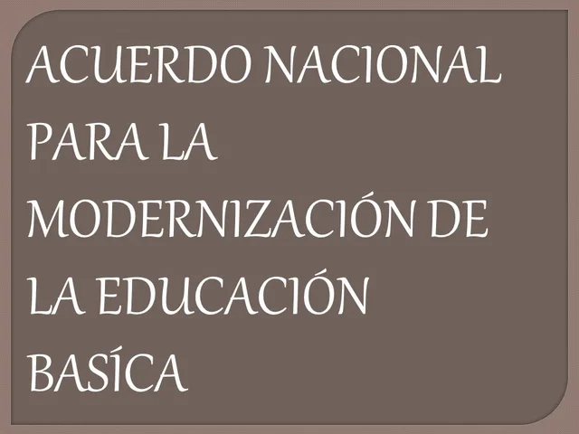 Acuerdo nacional para la educación