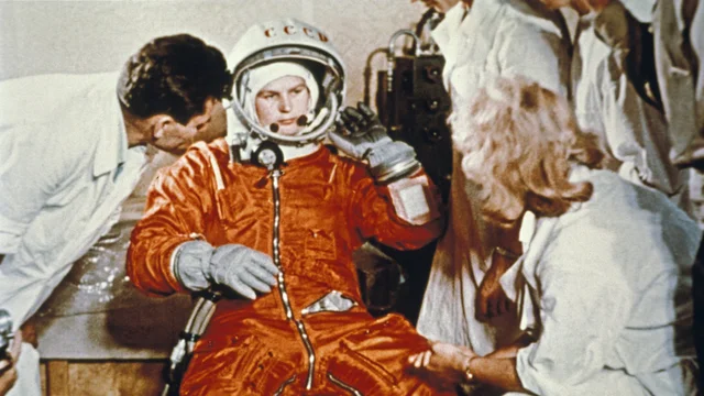 Russians send the first man into space
