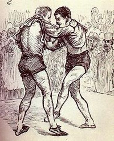 George Washington won a "collar and elbow" wrestling tournament