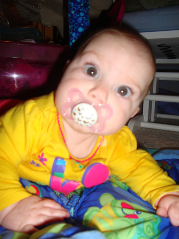 I take the pacifer for the first time.