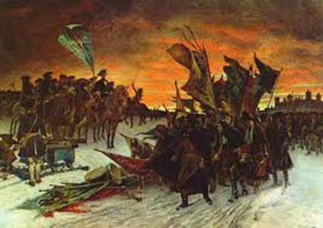 Karl ll gick med stor arme in i Norge